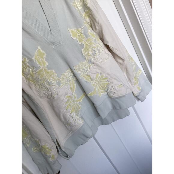 Daily Practice by Anthropologie Women's Oversized V-Neck Hoodie Gray Size Medium - Picture 6 of 12